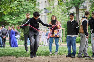 Jugendliche bei der City Challenge